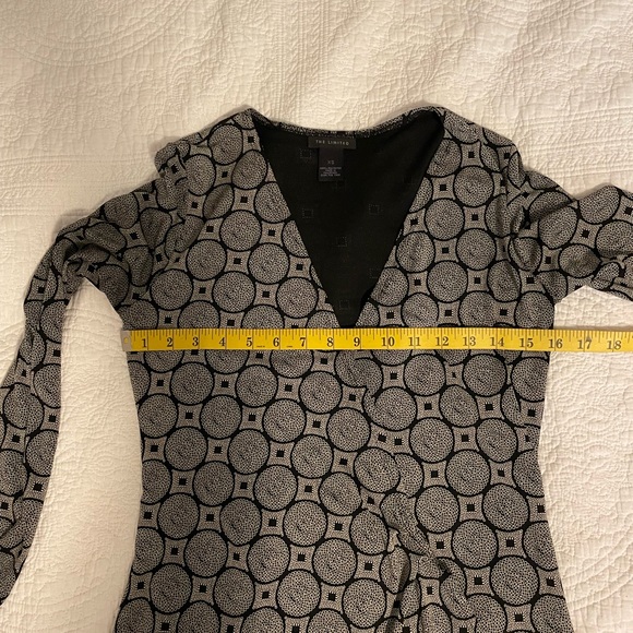 The Limited Tan and Black Wrap Dress - Picture 2 of 5